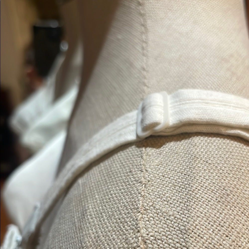 Vintage Love Pats White nursing bra cotton adjust easy open breast-feeding 36D - Picture 10 of 12